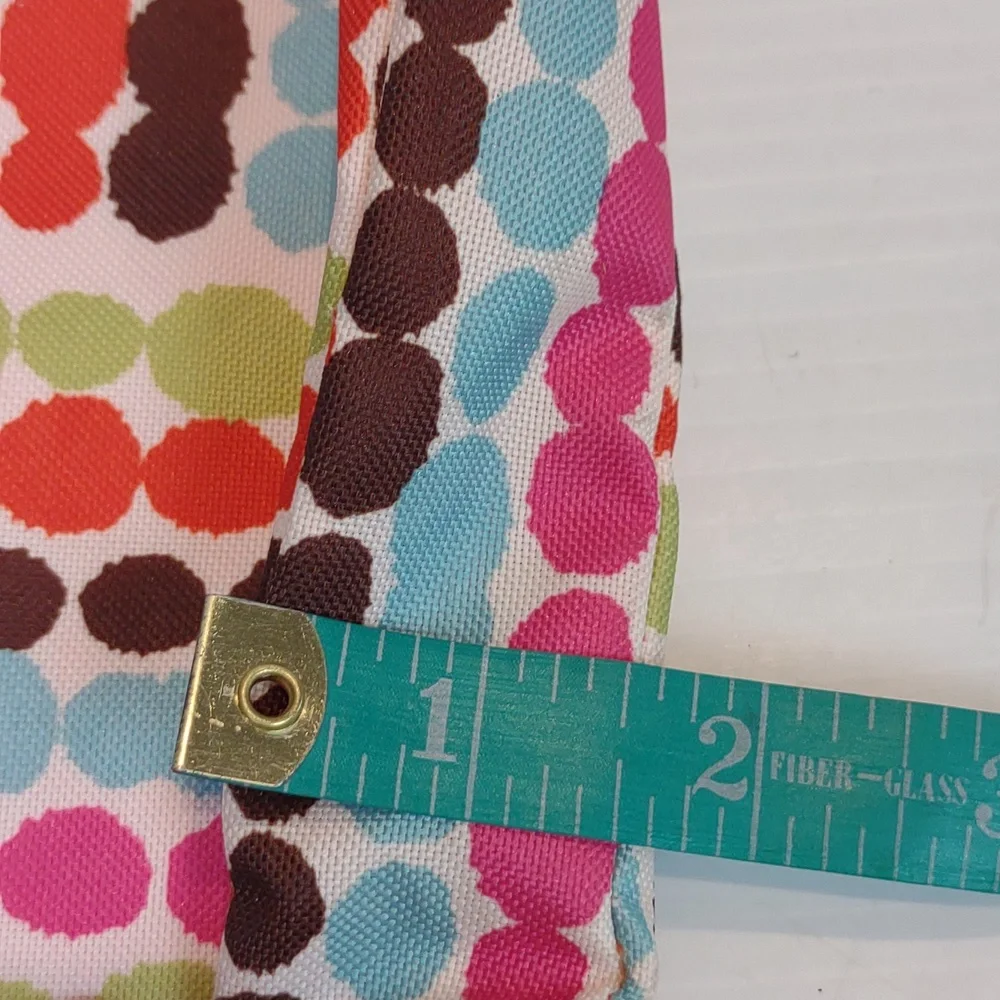 Lily Bloom Multi-Color Polka Dot Crossbody Purse Karma Bloom Fabric Initial 